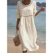 ⏳Time-Limited Special 50% OFF⏰Women's Eyelet Flared Sleeve Midi Dress