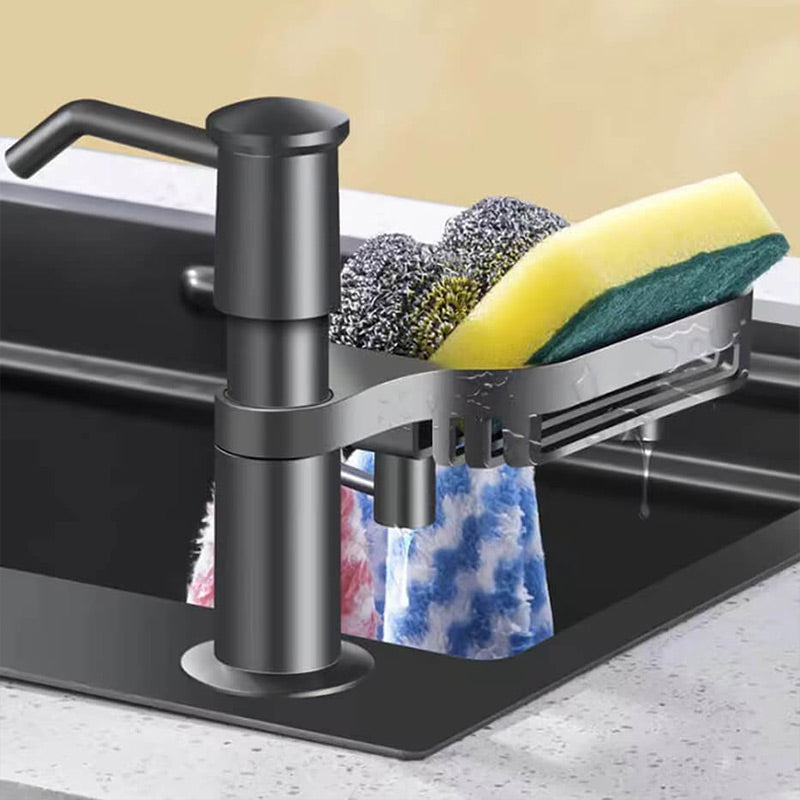 🎉 2026 Sale — Over 48,000 Sold! 🧼 Durable Built-in Kitchen Sink Soap Dispenser – Integrated Shelf & Easy Refill 🍽️