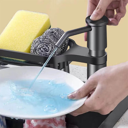 🎉 2026 Sale — Over 48,000 Sold! 🧼 Durable Built-in Kitchen Sink Soap Dispenser – Integrated Shelf & Easy Refill 🍽️