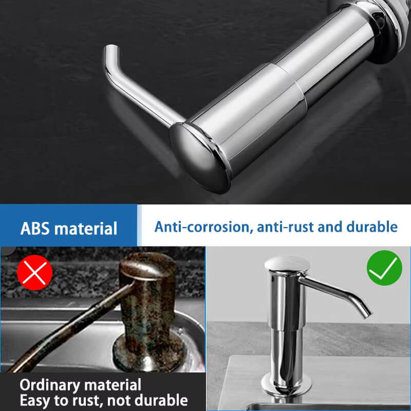 🎉 2026 Sale — Over 48,000 Sold! 🧼 Durable Built-in Kitchen Sink Soap Dispenser – Integrated Shelf & Easy Refill 🍽️