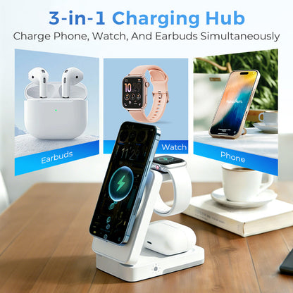 🔥LAST DAY SALE - 50% OFF🔥3-in-1 Foldable Magnetic Wireless Charging Stand