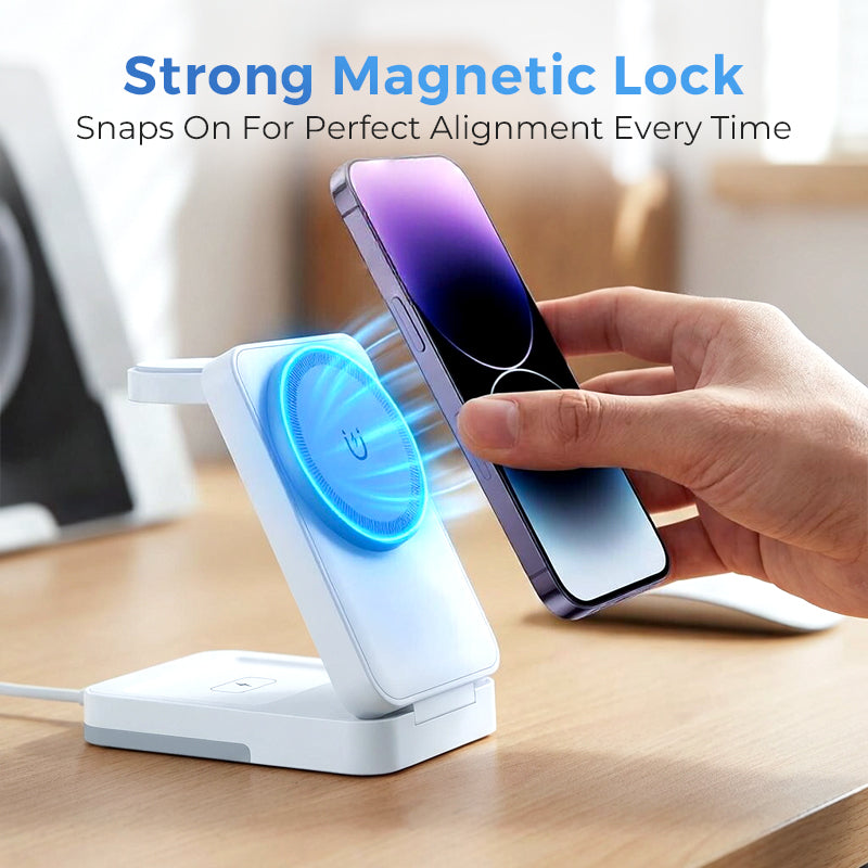 🔥LAST DAY SALE - 50% OFF🔥3-in-1 Foldable Magnetic Wireless Charging Stand