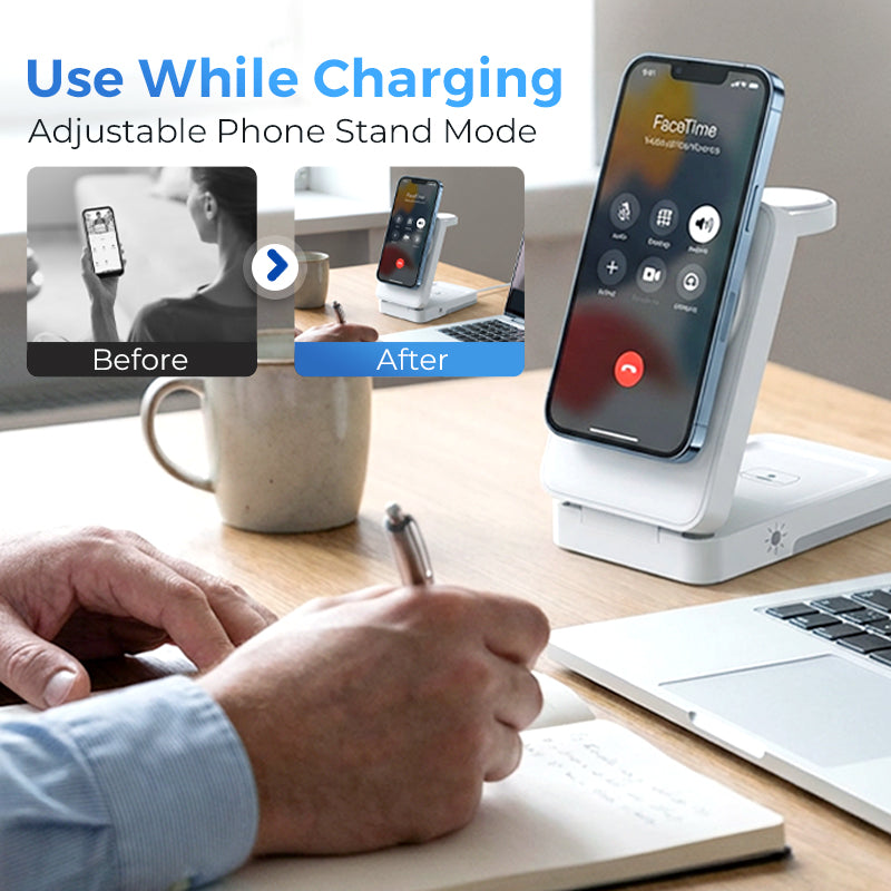 🔥LAST DAY SALE - 50% OFF🔥3-in-1 Foldable Magnetic Wireless Charging Stand