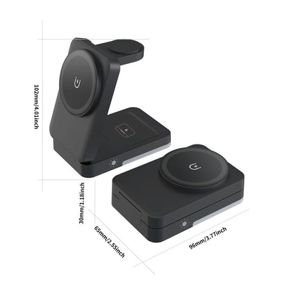 🔥LAST DAY SALE - 50% OFF🔥3-in-1 Foldable Magnetic Wireless Charging Stand
