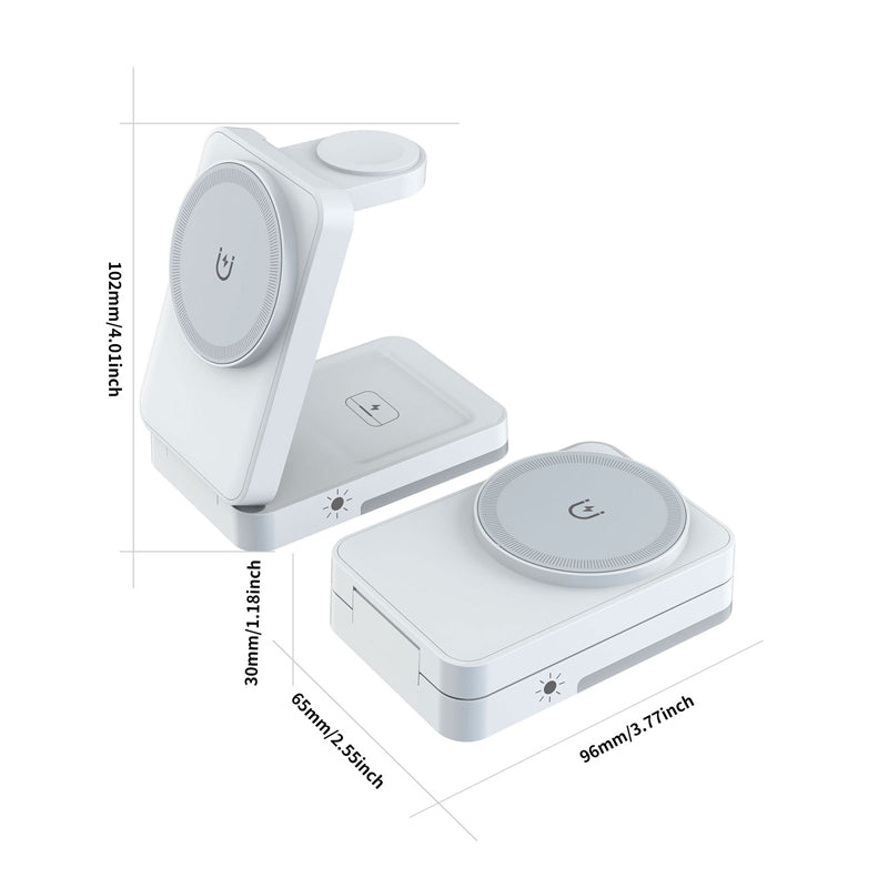 🔥LAST DAY SALE - 50% OFF🔥3-in-1 Foldable Magnetic Wireless Charging Stand