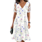 ⚡ 50% OFF NOW! ✨ Women's Floral Print Lace Sleeve Dress