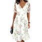 ⚡ 50% OFF NOW! ✨ Women's Floral Print Lace Sleeve Dress