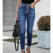 🥳2026 HOT SALE 50% OFF🥳Women's High-Waisted Multi-Button Skinny Jeans