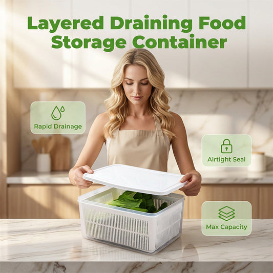 🔥LAST DAY SALE - 50% OFF🔥Layered Draining Food Storage Container