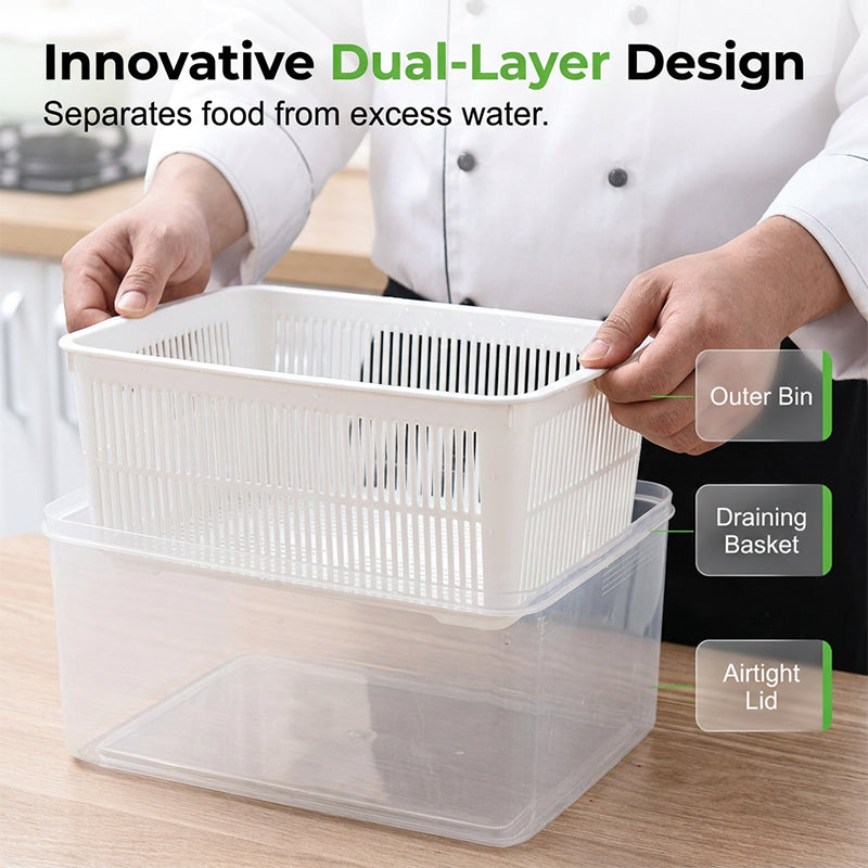 🔥LAST DAY SALE - 50% OFF🔥Layered Draining Food Storage Container