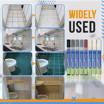 🥳2026 HOT SALE🥳💞50K+ SOLD!🛁✨ 50% OFF! Tile Grout Repair Coloured Pencil – Covers blackened, mouldy joints & restores like‑new colour. Water‑based, non‑toxic – a fresh look in minutes! 🖊️🧴