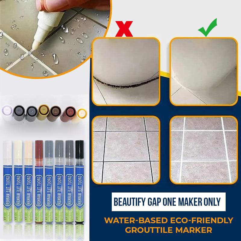 🥳2026 HOT SALE🥳💞50K+ SOLD!🛁✨ 50% OFF! Tile Grout Repair Coloured Pencil – Covers blackened, mouldy joints & restores like‑new colour. Water‑based, non‑toxic – a fresh look in minutes! 🖊️🧴