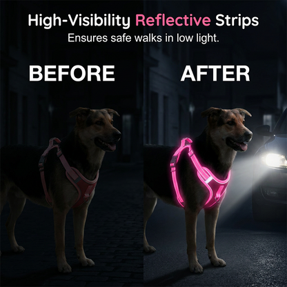 🐕🦺 Adjustable Padded Dog Harness (with Leash) – Comfortable and Escape-Proof  ✨✅