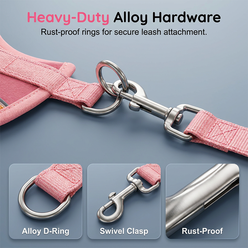 🐕🦺 Adjustable Padded Dog Harness (with Leash) – Comfortable and Escape-Proof  ✨✅