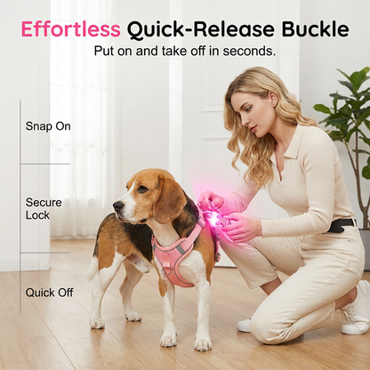 🐕🦺 Adjustable Padded Dog Harness (with Leash) – Comfortable and Escape-Proof  ✨✅