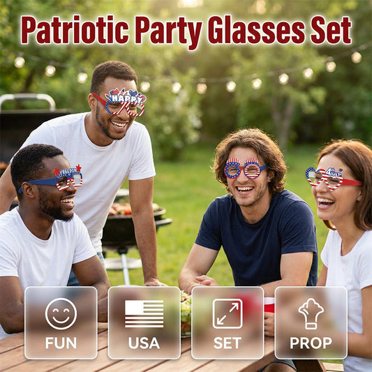 🔥Limited TimePromotion 50% OFF-Funny Flag Party Photo Prop Glasses 6-Piece Set