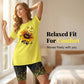 🌈✨ FLASH SALE 50% OFF! 👚 Women’s Printed Tunic Top & Shorts Set – Relaxed Fit, Side Slit Design & Bold All-Over Prints 🩳