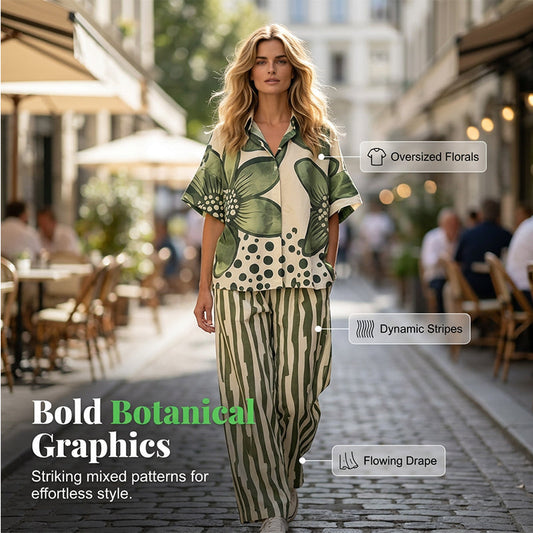 🔥 LIMITED TIME 50% OFF! 🚛 Women's Print Top & Pants 2-Piece Set