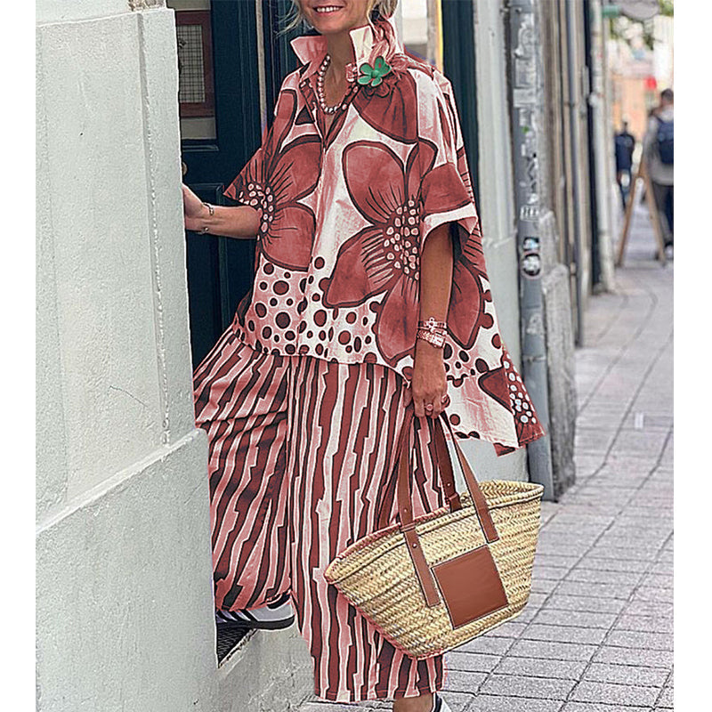 🔥 LIMITED TIME 50% OFF! 🚛 Women's Print Top & Pants 2-Piece Set