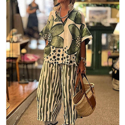 🔥 LIMITED TIME 50% OFF! 🚛 Women's Print Top & Pants 2-Piece Set