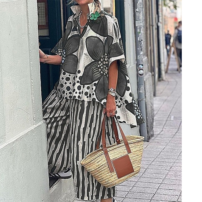 🔥 LIMITED TIME 50% OFF! 🚛 Women's Print Top & Pants 2-Piece Set