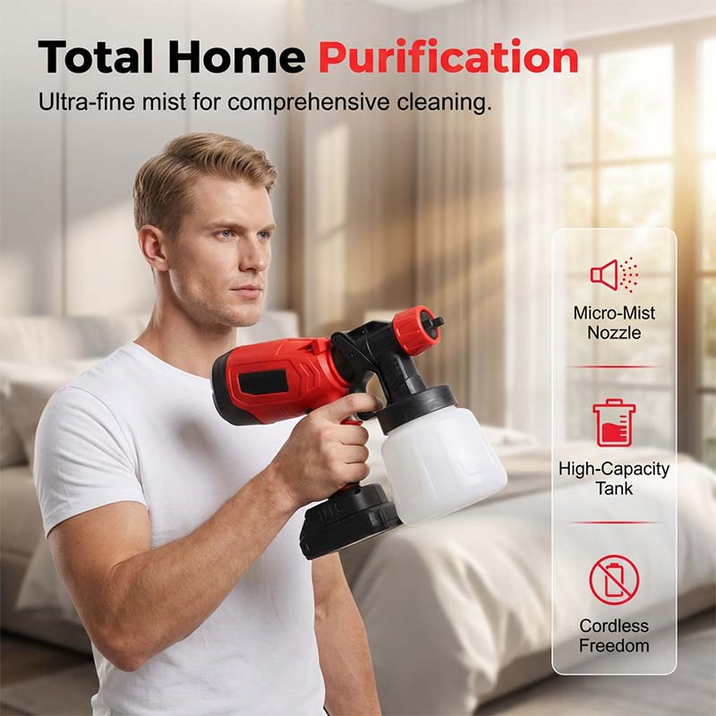🎨🔋 Multi-Function Cordless Electric Spray Gun – Easy to Charge 🖌️✅