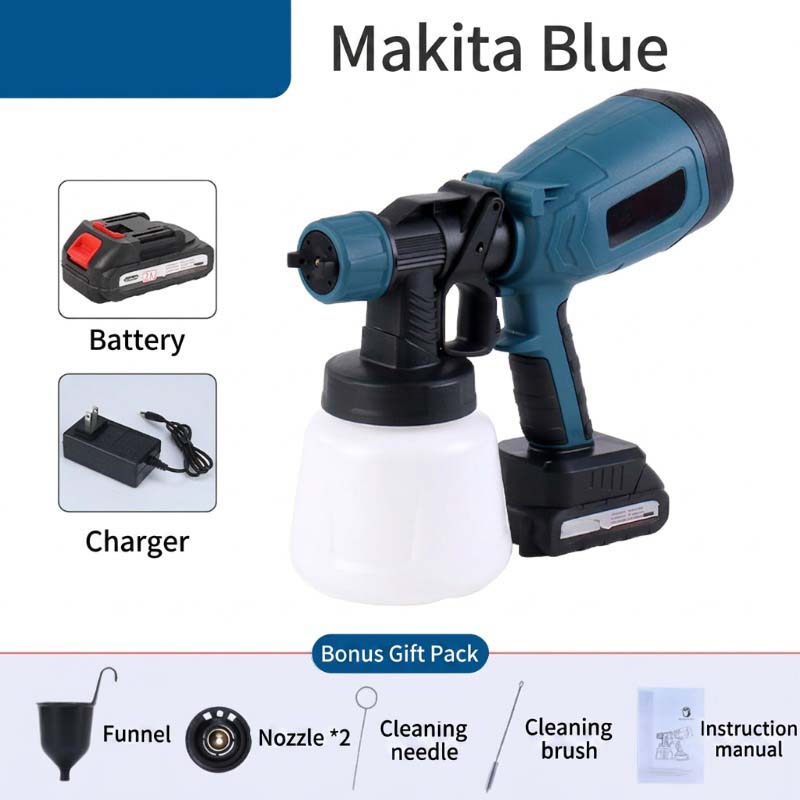 🎨🔋 Multi-Function Cordless Electric Spray Gun – Easy to Charge 🖌️✅