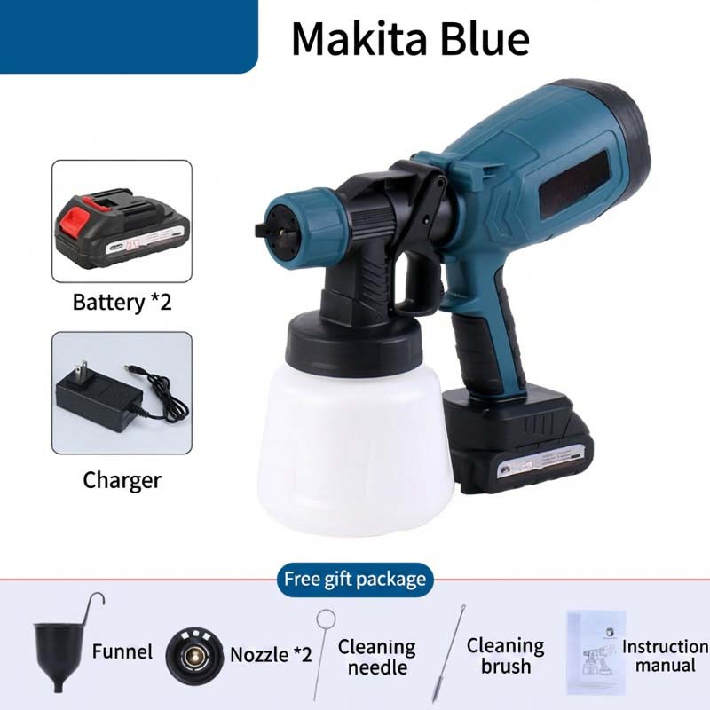 🎨🔋 Multi-Function Cordless Electric Spray Gun – Easy to Charge 🖌️✅