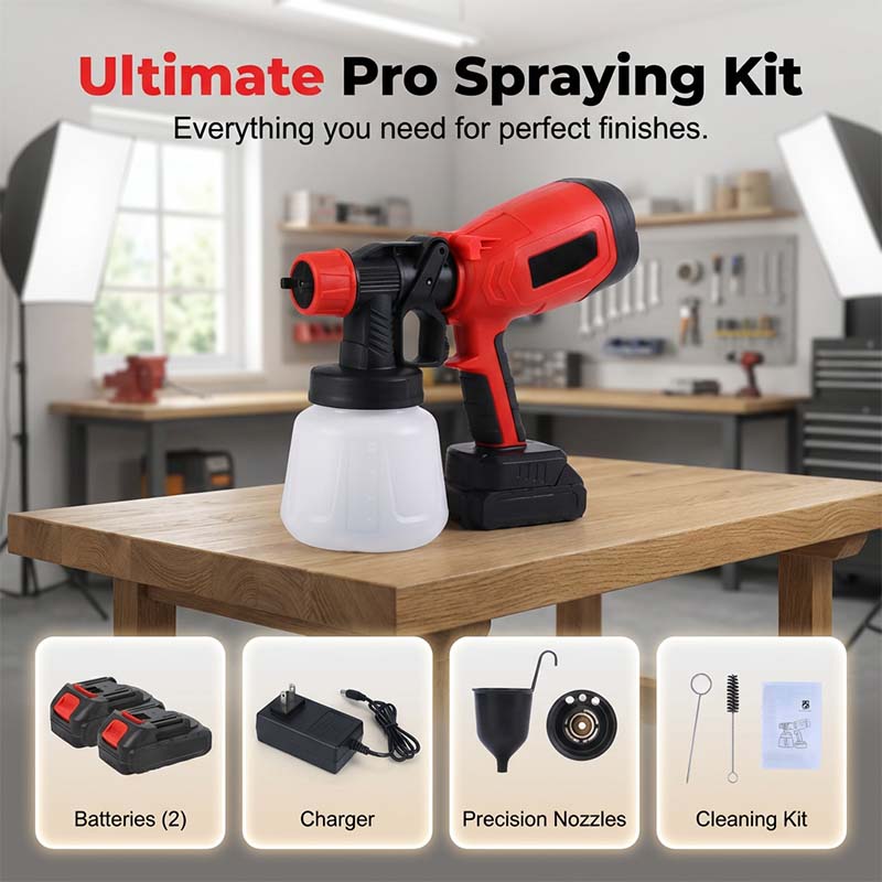 🎨🔋 Multi-Function Cordless Electric Spray Gun – Easy to Charge 🖌️✅