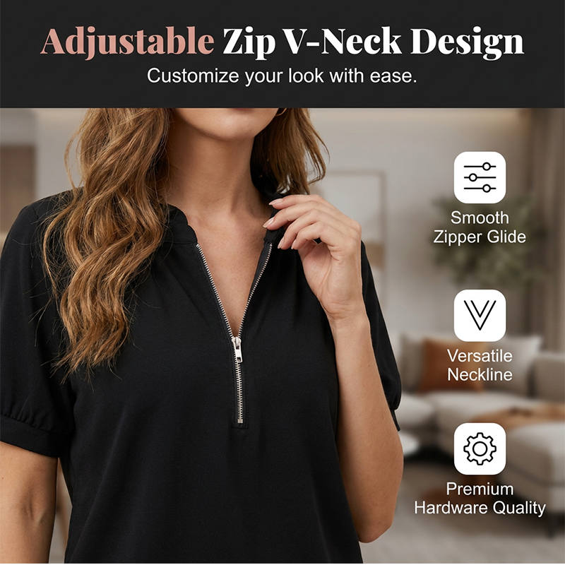 🌸 LIMITED-TIME 50% OFF! ✨ Women's 2-Piece Ribbed Outfit – Zip Top, Ruffle Skirt, Casual 🧶