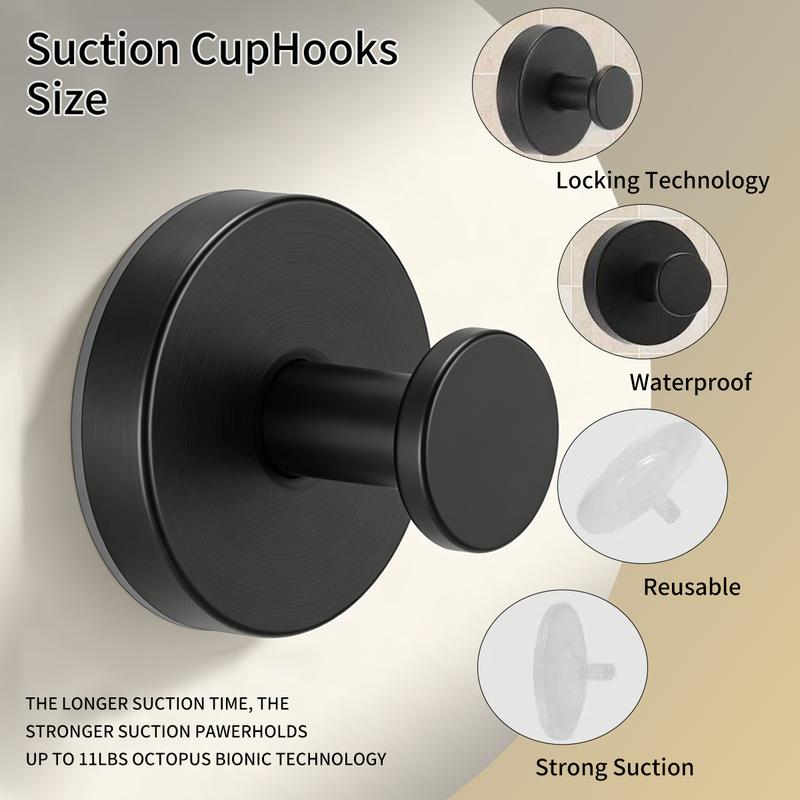 🧲50% OFF！✨ Stainless Steel Suction Cup Hook – Extra Strong, No Drilling Required ✅🏠