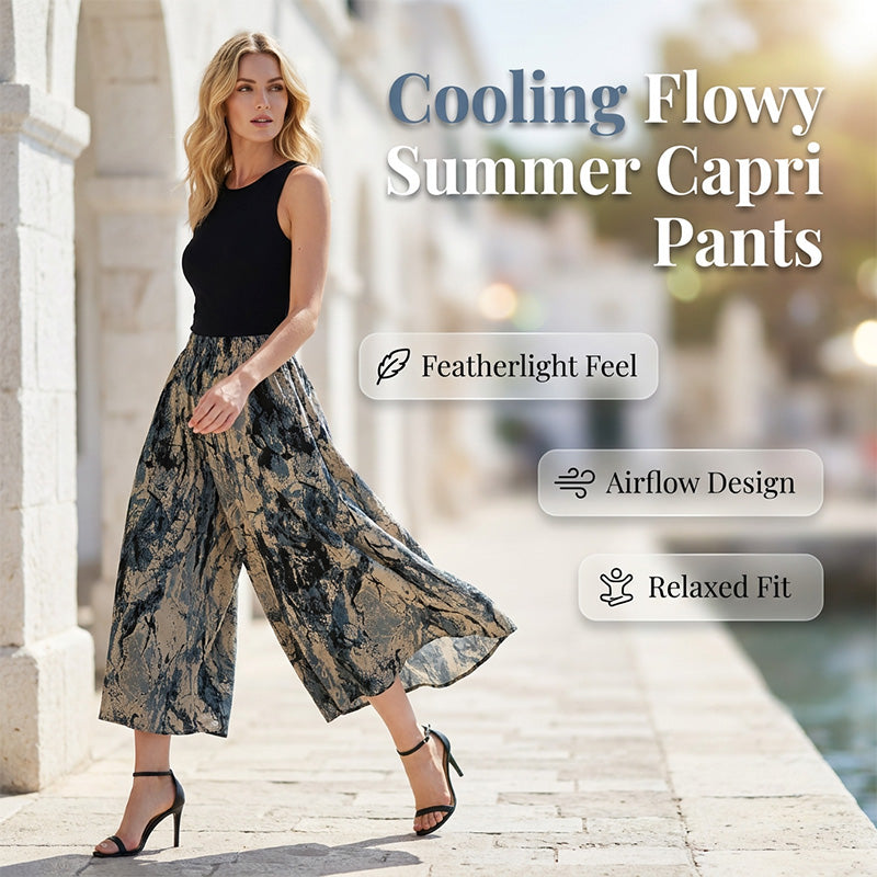 ⏳🔥LIMITED-TIME 50% OFF! 👖 Women’s Summer Wide-Leg Capri Pants – Breezy Comfort & Effortless Style ✨
