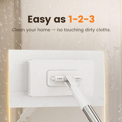 🧹 Retractable Snap Grip Mini Flat Mop | Extendable Handle, Compact & Easy Storage  ✅