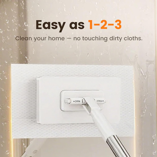 🧹 Retractable Snap Grip Mini Flat Mop | Extendable Handle, Compact & Easy Storage  ✅