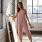 👒 LIMITED-TIME 50% OFF! ✨ Women's Striped Spaghetti Strap Jumpsuit – Relaxed, Breezy, Cotton 🌤️