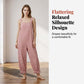 👒 LIMITED-TIME 50% OFF! ✨ Women's Striped Spaghetti Strap Jumpsuit – Relaxed, Breezy, Cotton 🌤️