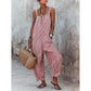 👒 LIMITED-TIME 50% OFF! ✨ Women's Striped Spaghetti Strap Jumpsuit – Relaxed, Breezy, Cotton 🌤️