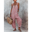 👒 LIMITED-TIME 50% OFF! ✨ Women's Striped Spaghetti Strap Jumpsuit – Relaxed, Breezy, Cotton 🌤️
