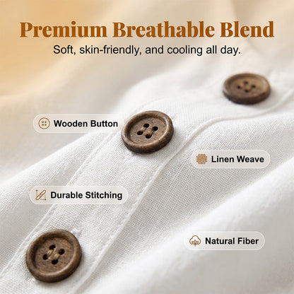 🌸Women's Solid Color U-Neck Sleeveless Cotton Linen Dress - Lightweight, Breezy & Ridiculously Comfy 💛