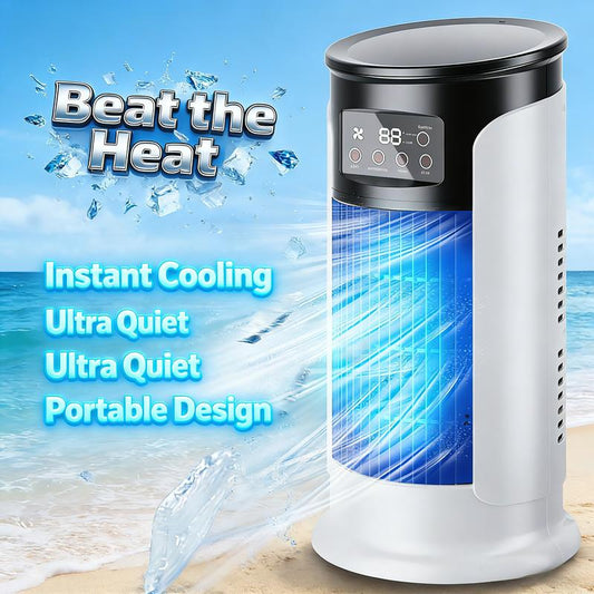 🥳SUMMER HOT SALE🥳50% OFF! 🔥USB Desktop Air Cooler – Humidifier, 6 Speeds, Portable 🔄