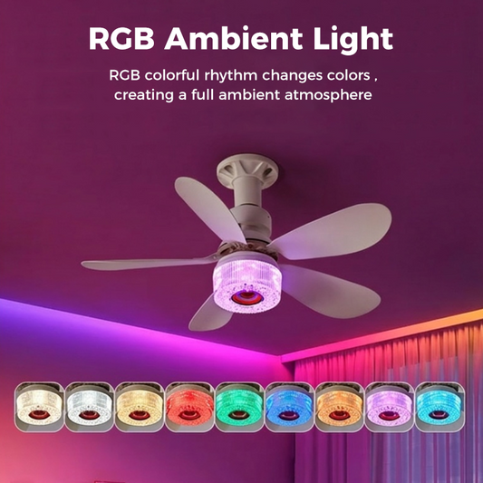 ⏳🔥LIMITED-TIME 50% OFF! 🌬️ 3-in-1 Ceiling Fan with Light & Bluetooth Speaker – Cool, Bright & Entertaining 🎵✨