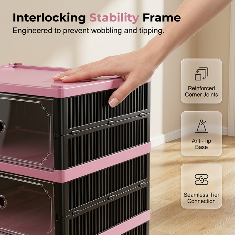 👟 50% OFF NOW! 🗄️Foldable & Stackable Shoe Cabinet with Clear Doors