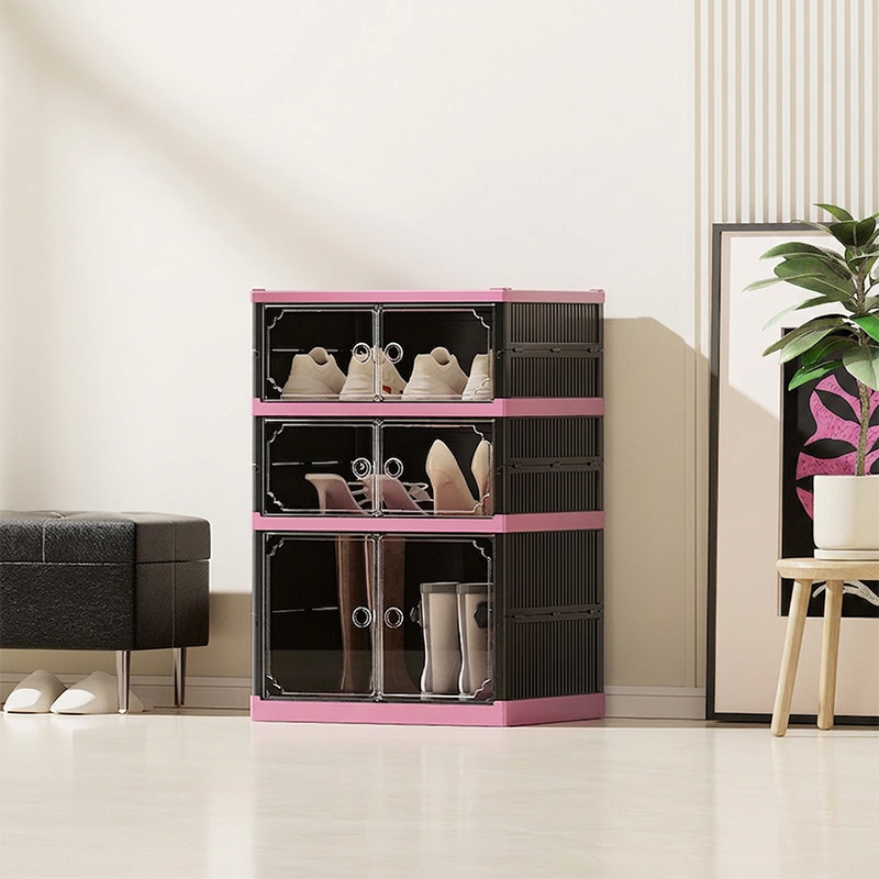 👟 50% OFF NOW! 🗄️Foldable & Stackable Shoe Cabinet with Clear Doors