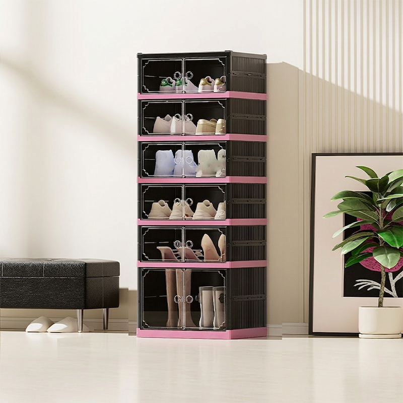 👟 50% OFF NOW! 🗄️Foldable & Stackable Shoe Cabinet with Clear Doors