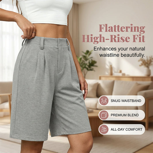 🏆LAST DAY SALE 50% OFF🔥Women's Casual High-Waist Pleated Shorts