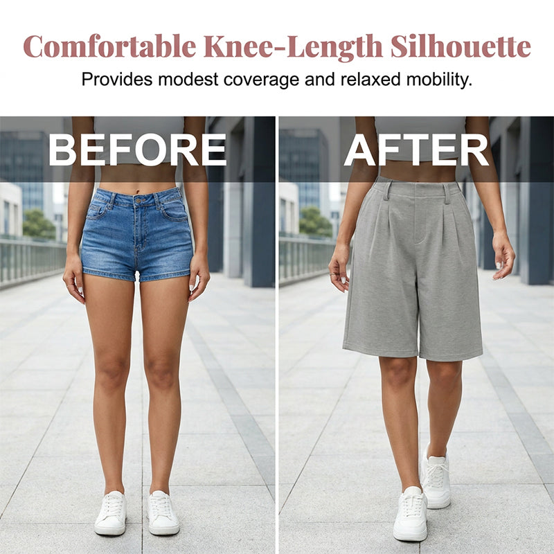 🏆LAST DAY SALE 50% OFF🔥Women's Casual High-Waist Pleated Shorts