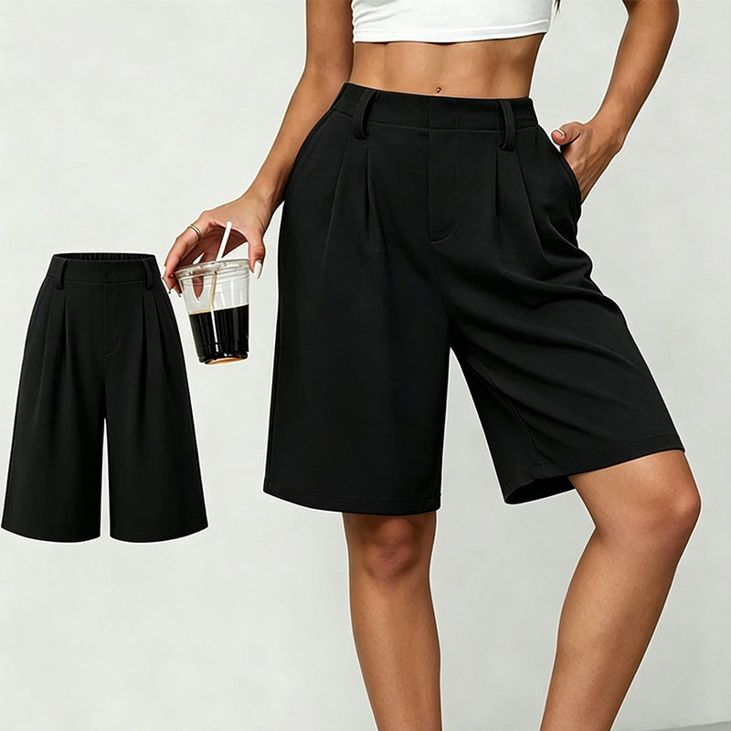 🏆LAST DAY SALE 50% OFF🔥Women's Casual High-Waist Pleated Shorts