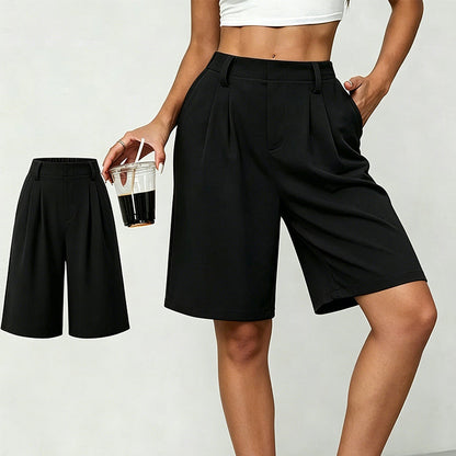 🏆LAST DAY SALE 50% OFF🔥Women's Casual High-Waist Pleated Shorts