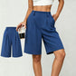 🏆LAST DAY SALE 50% OFF🔥Women's Casual High-Waist Pleated Shorts