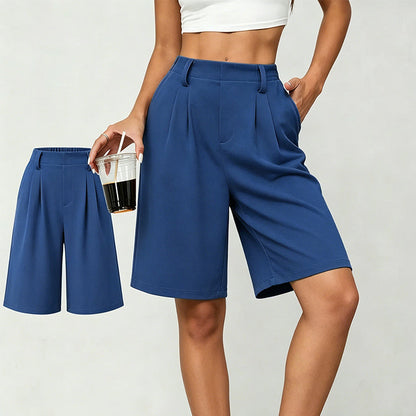 🏆LAST DAY SALE 50% OFF🔥Women's Casual High-Waist Pleated Shorts